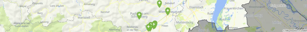 Kartenansicht für Apotheken-Notdienste in der Nähe von Willendorf (Neunkirchen, Niederösterreich)